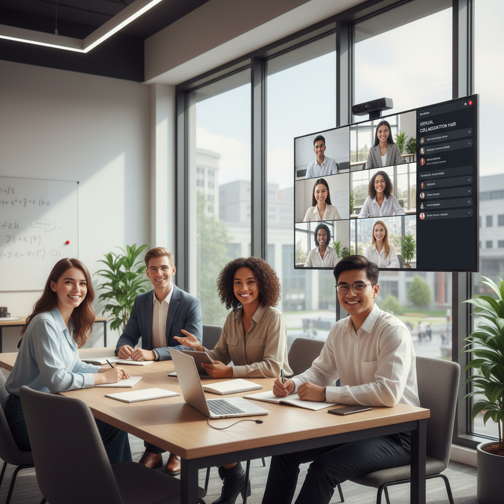 Students learning online